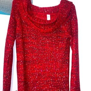 Red Sequin Sweater